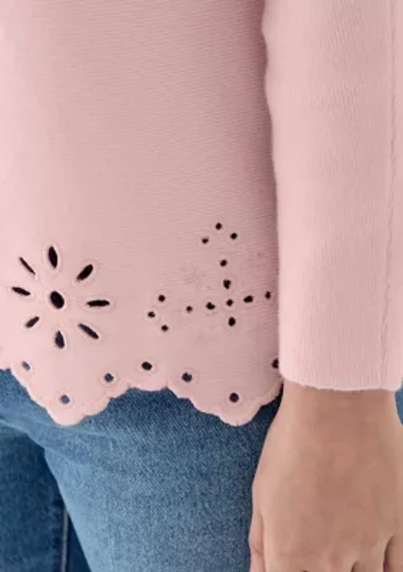 Women's Mock Neck Trim Detail Sweater