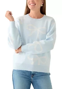 Petite Pearl Bow Sweater