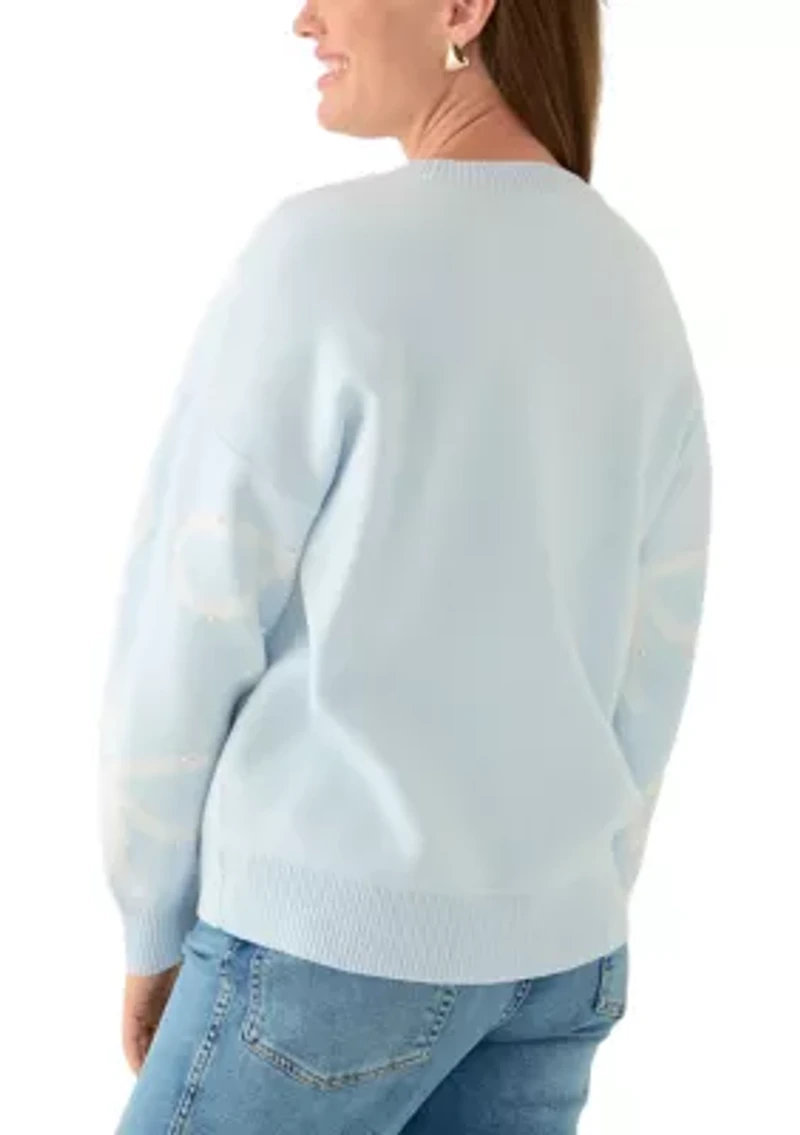 Petite Pearl Bow Sweater