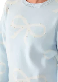 Petite Pearl Bow Sweater
