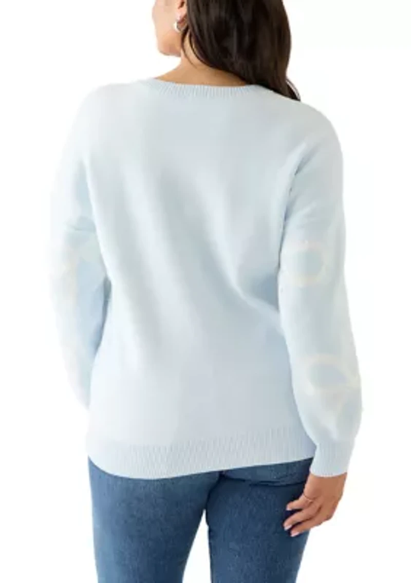 Plus Bow Crew Neck Sweater