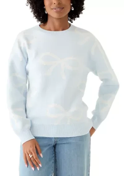 Women's Bow Crew Neck Sweater