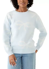 Women's Bow Crew Neck Sweater