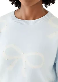 Women's Bow Crew Neck Sweater
