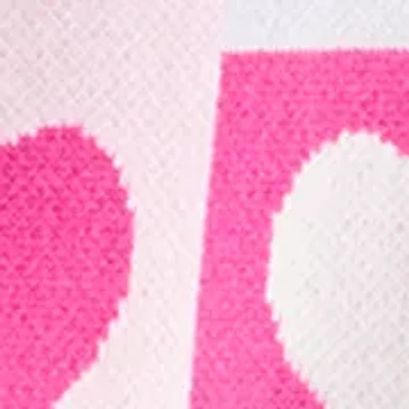 Petite Checkered Heart Print Sweater