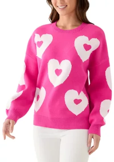 Petite Pearl Heart Sweater