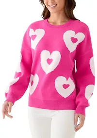 Petite Pearl Heart Sweater