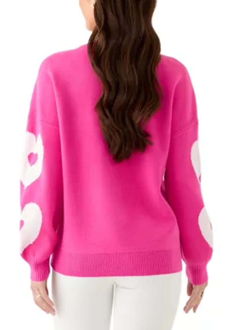 Petite Pearl Heart Sweater