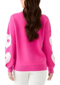 Petite Pearl Heart Sweater