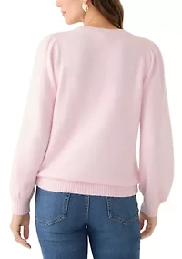 Women's Floral Appliqué Sweater