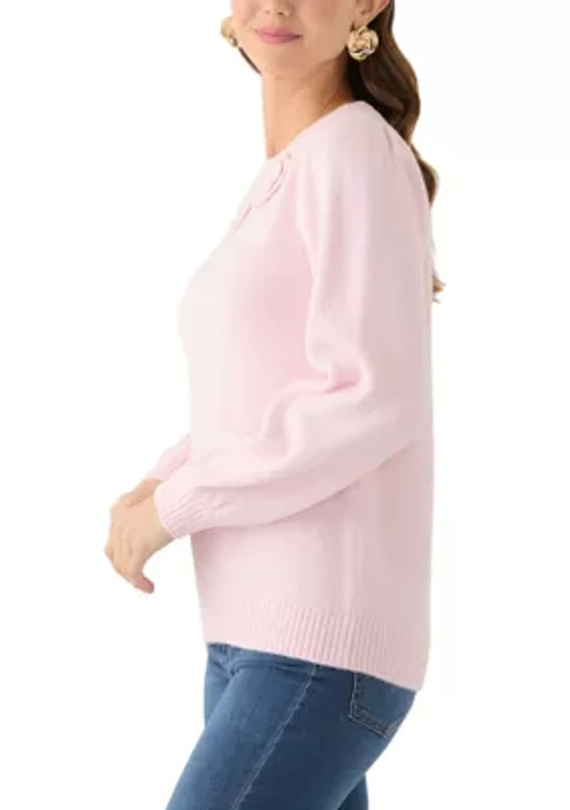 Women's Floral Appliqué Sweater