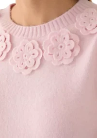 Women's Floral Appliqué Sweater