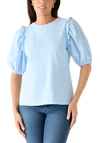 Women's Short Puff Sleeve Shirt