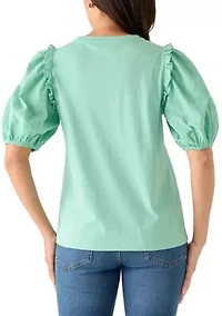 Women's Short Puff Sleeve Shirt