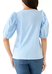 Women's Short Puff Sleeve Shirt