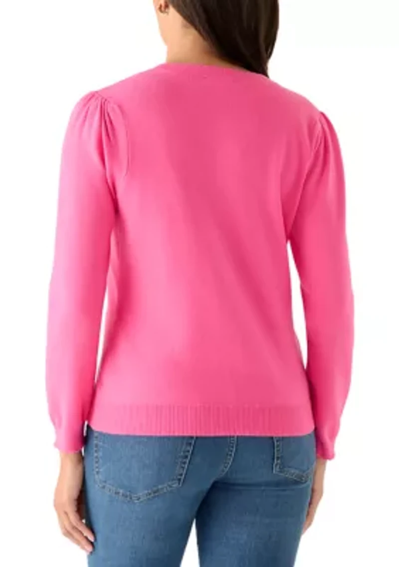 Women's Long Sleeve Button Up Cardigan