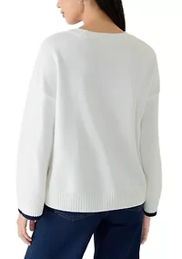 Petite American Flag Sweater