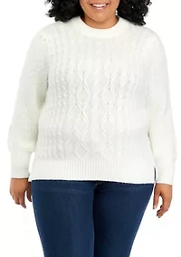 Plus Cable Knit Sweater