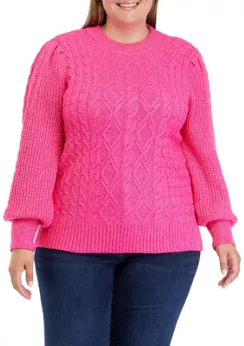 Plus Cable Knit Sweater