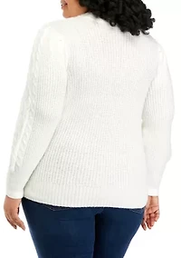 Plus Cable Knit Sweater