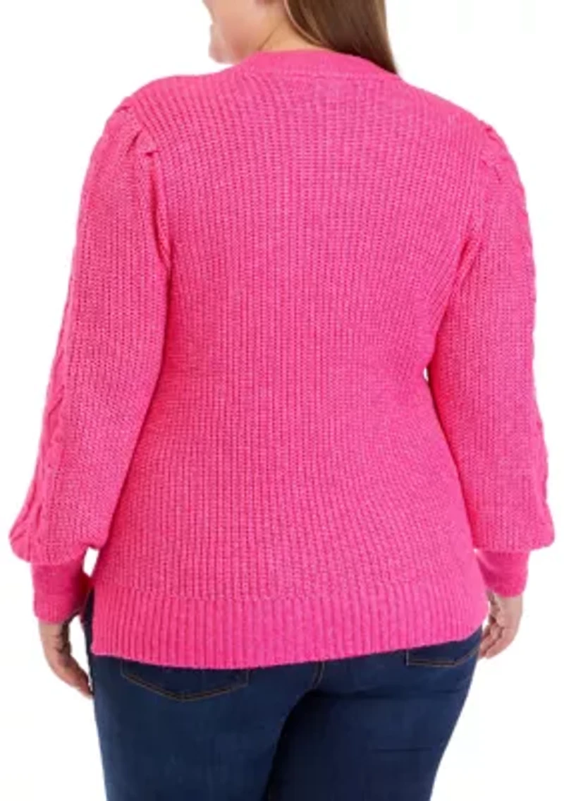 Plus Cable Knit Sweater