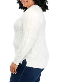 Plus Cable Knit Sweater
