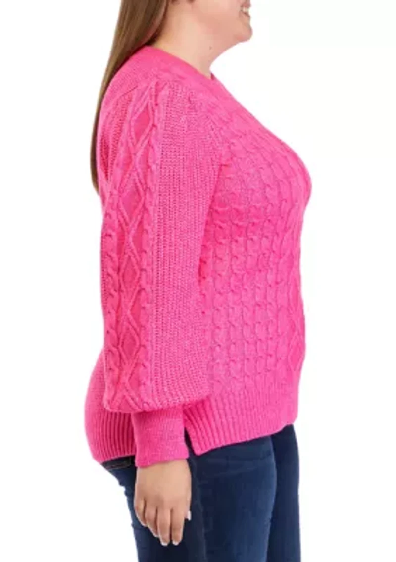 Plus Cable Knit Sweater