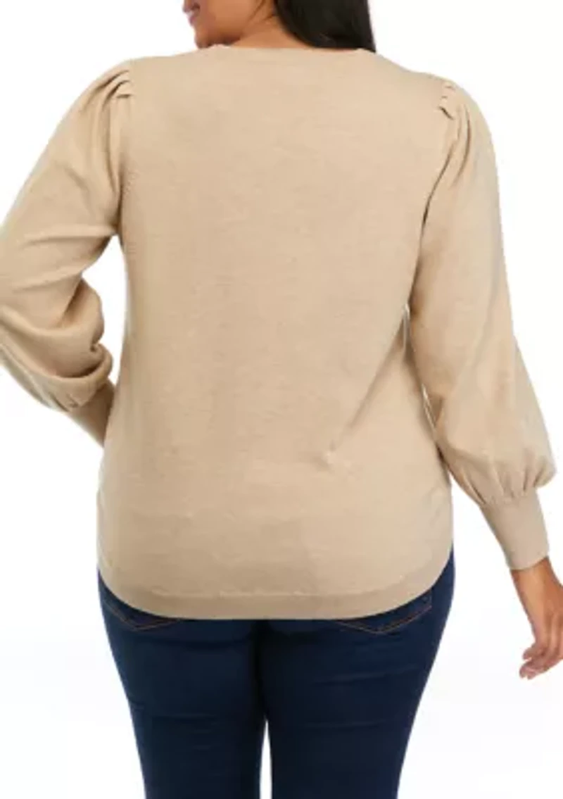 Plus Striped Sweater