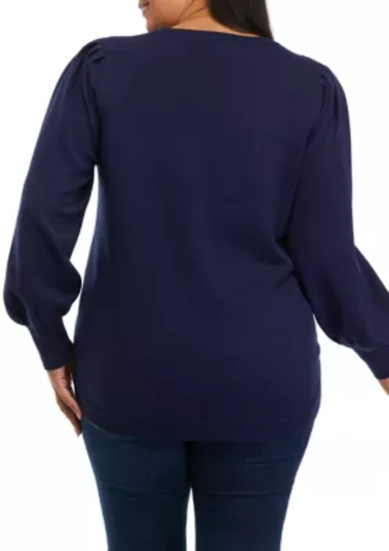 Plus Striped Sweater