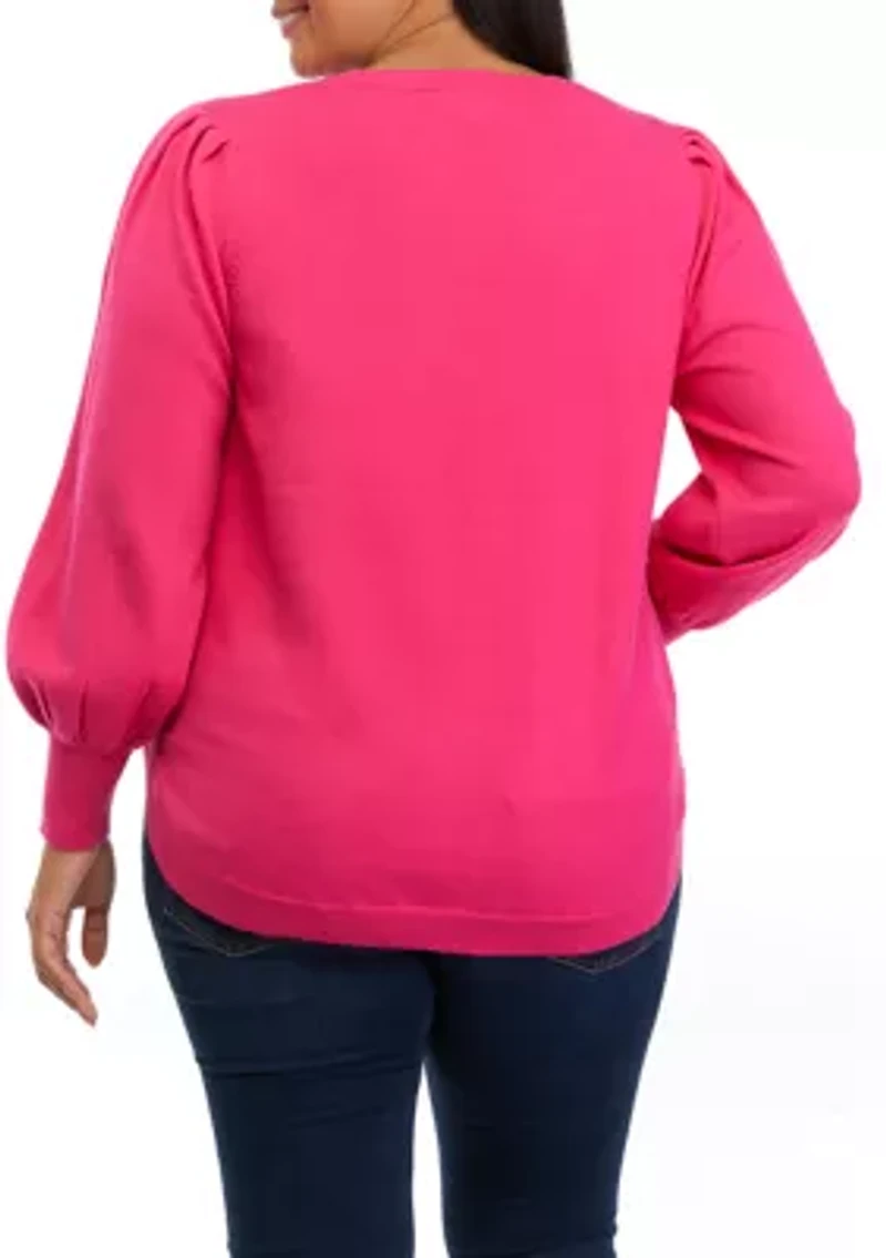 Plus Striped Sweater