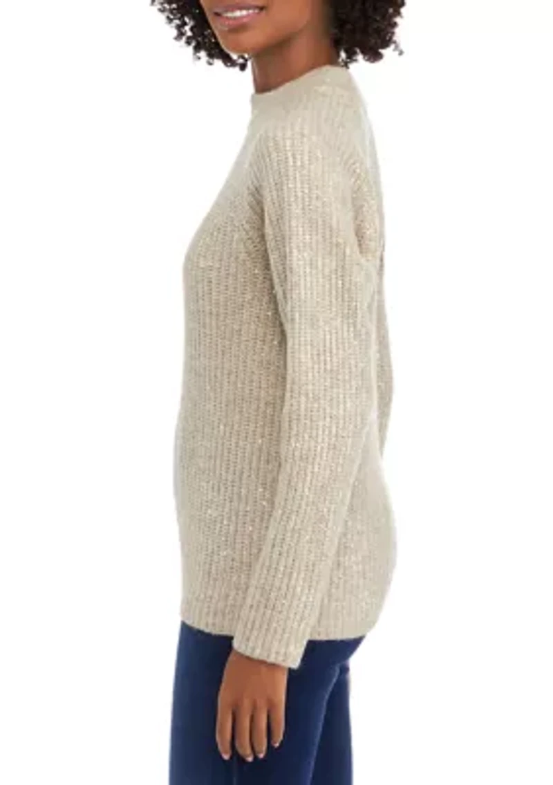 Petite Sequin Sweater