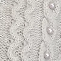 Petite Pearl Cable Knit Sweater