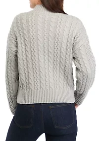 Petite Pearl Cable Knit Sweater
