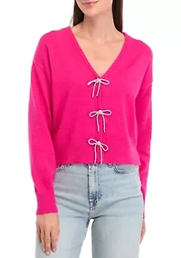 Petite Bow Cardigan