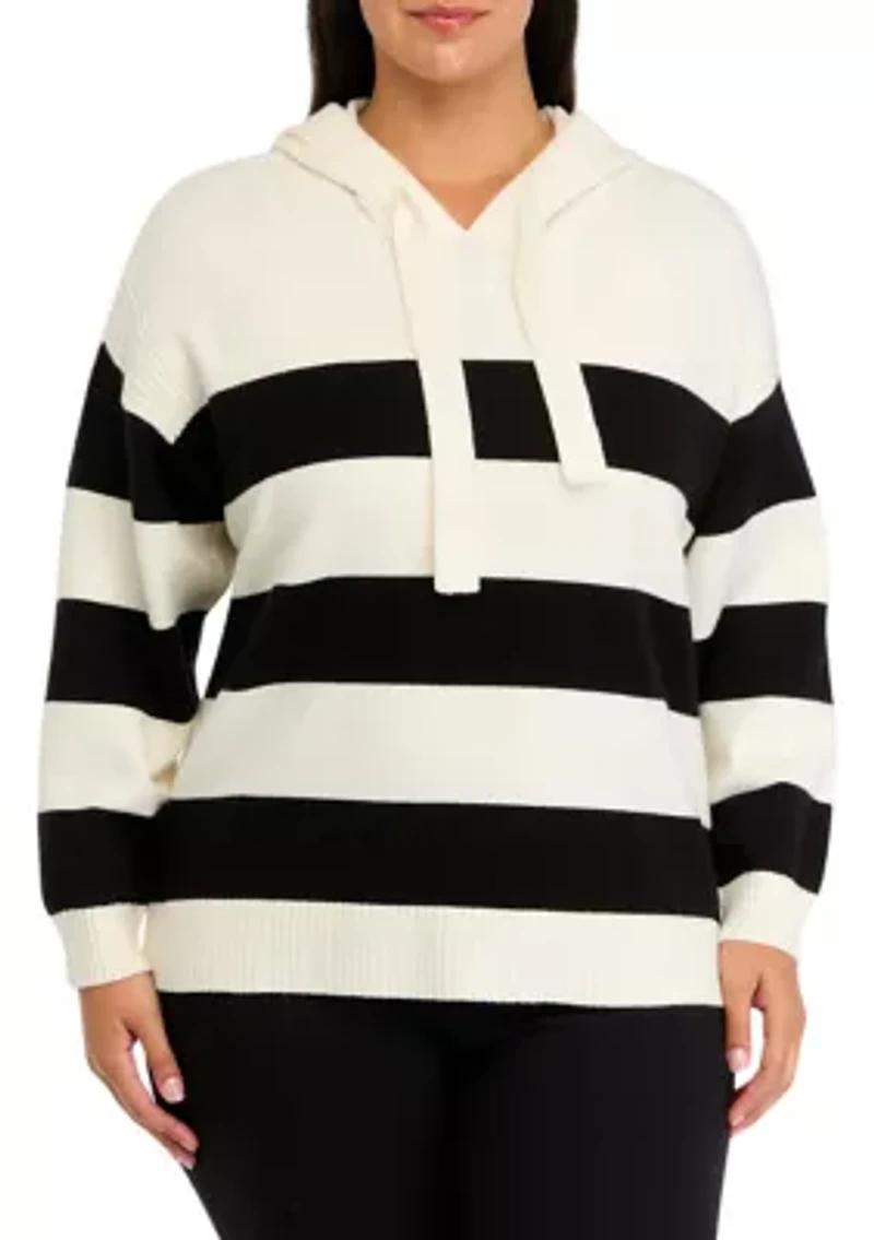 Plus Ribbon Pullover Sweatshirt