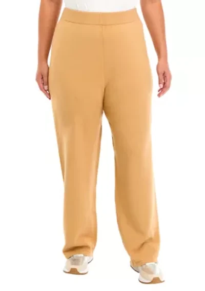 Plus Wide Leg Sweater Pants