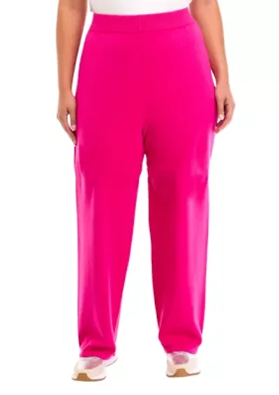 Plus Wide Leg Sweater Pants