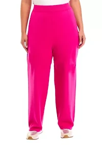 Plus Wide Leg Sweater Pants