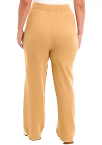 Plus Wide Leg Sweater Pants