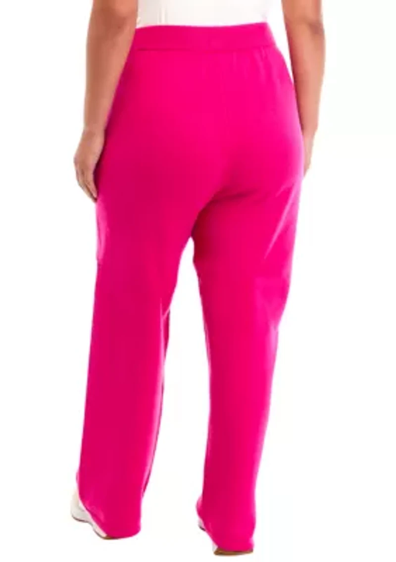 Plus Wide Leg Sweater Pants