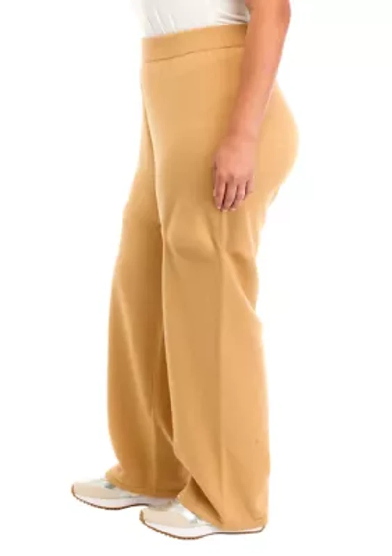 Plus Wide Leg Sweater Pants