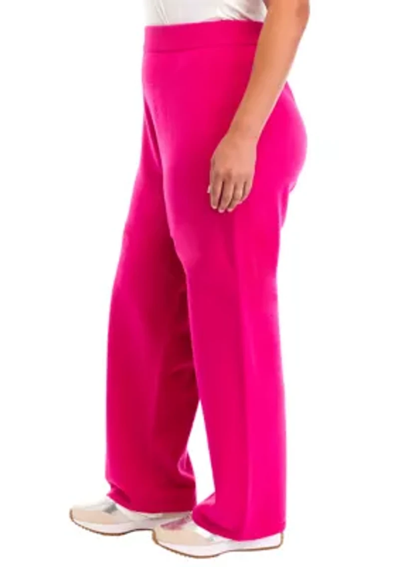 Plus Wide Leg Sweater Pants