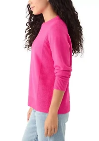 Petite Side Rib Pullover Sweater