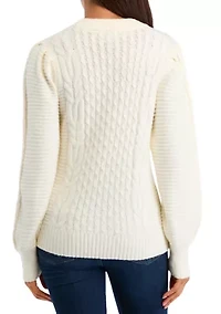Women's Long Sleeve Cable Sweater