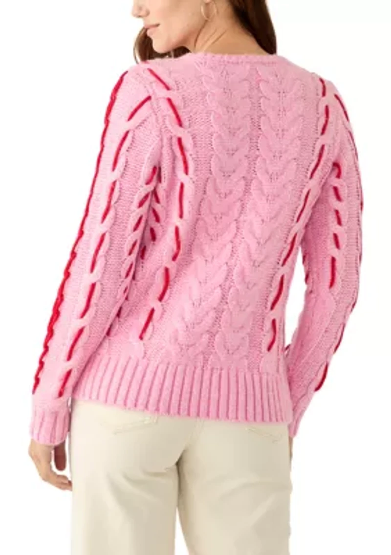 Women's Cable Whip Stitch Sweater