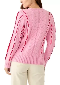 Women's Cable Whip Stitch Sweater