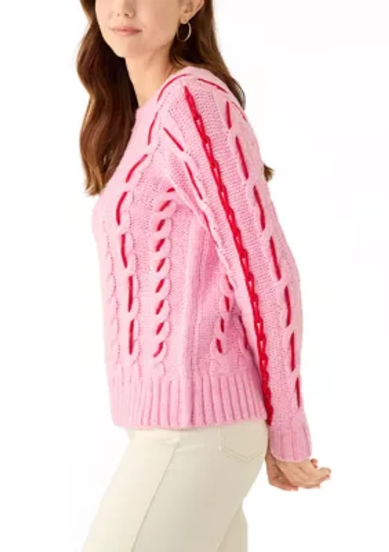 Women's Cable Whip Stitch Sweater
