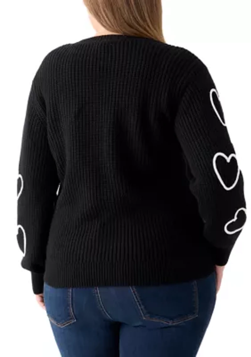 Plus Stitch Heart Sweater
