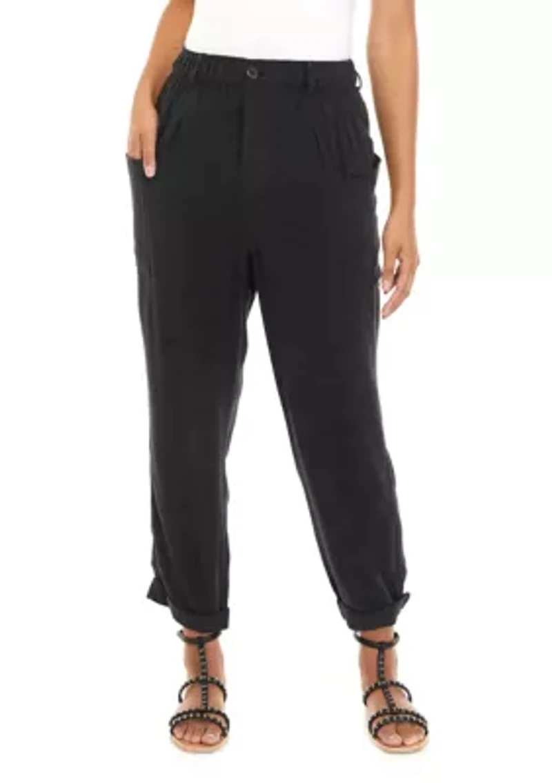 Drapey Twill Cargo Pants