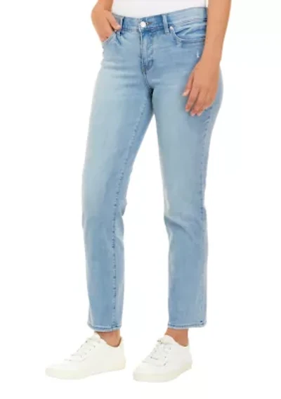 Petite Mid Rise Straight Jeans